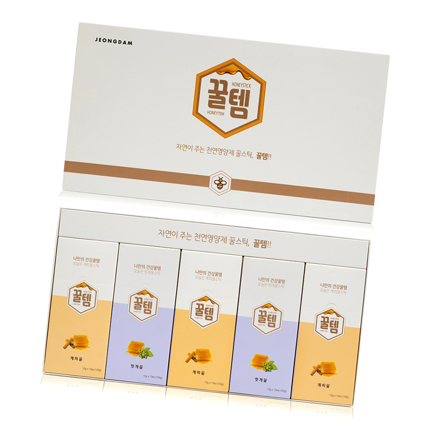 정담 꿀템 50포 선물세트 음주 숙취해소 계피 헛개 천연꿀스틱.jpg